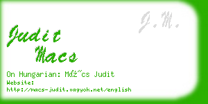 judit macs business card